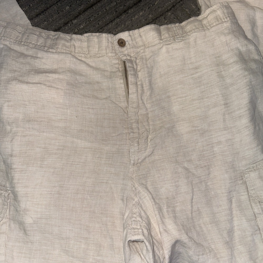 Caribbean 100% Linen Natural Beige Waist 36 X 30 - Picture 5 of 5